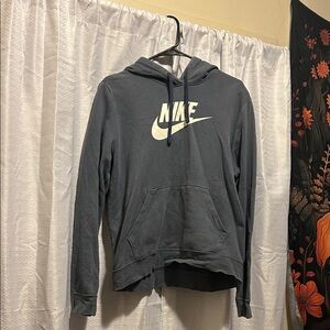 Nike Dark Gray Hoodie with White Logo